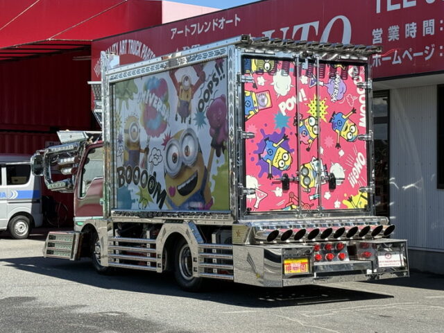 【現状販売】日産：アトラス：デコトラ：キャンピング仕様：マニ割り：Fバンパー昇降機