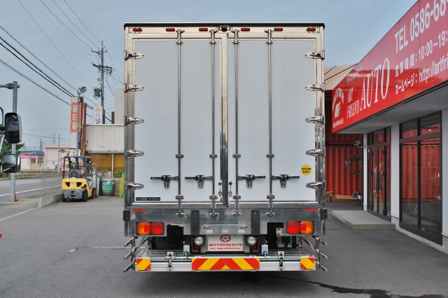 【218】日野レンジャー　ワイド　増トン　冷凍バン　格納ゲート　リヤエアサス