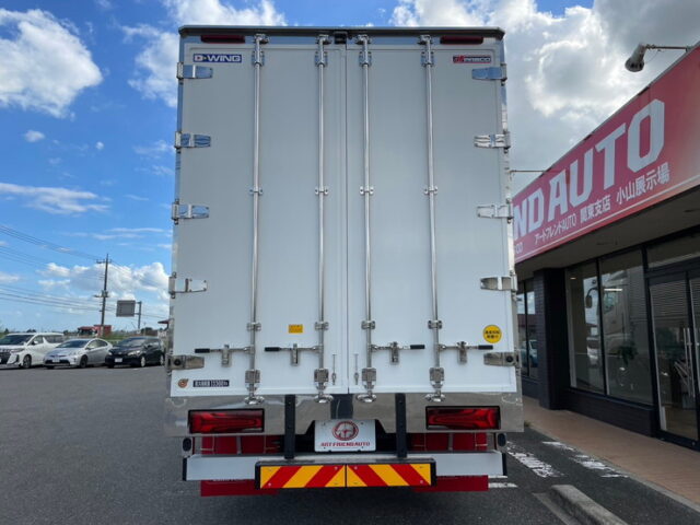 【現行型】スーパーグレートスーパーハイルーフ：ウィング未使用：リア門口ステンレス