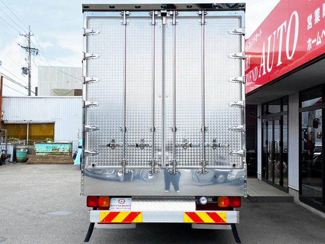 【632】日野　レンプロ　　ハイルーフ　冷凍ウィング　造りボディ　セミワイド　アルミ縞床