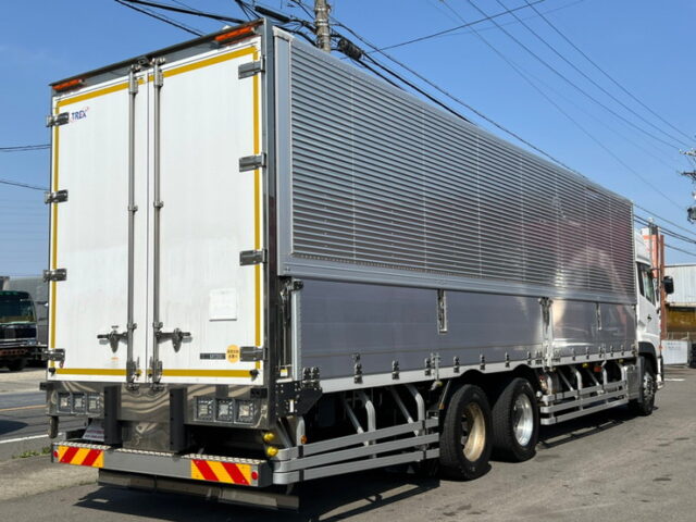 【1113】H29　クオン　ハイルーフ　ウィング　リア門口ステンレス　総輪エアサス