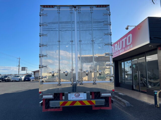 【1326】H30　クオン　ハイルーフ　ウィング　造りボディ　ステンレス多数　木床　380馬力