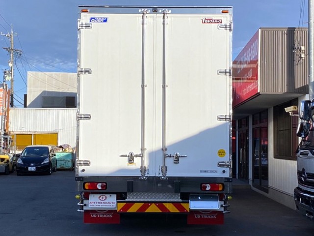 【527】UDトラックス　クオン　カスタム　ハイルーフ　ウィング　門口ステンレス