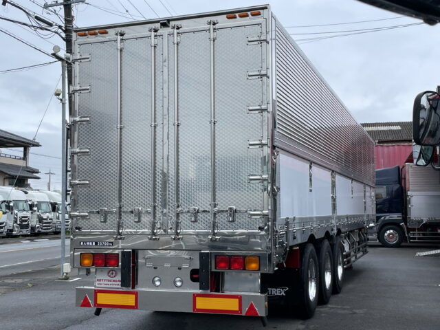 トレクス トレーラー 冷凍ウィング 未使用 3軸 リフトアクスル 前壁 冷凍機