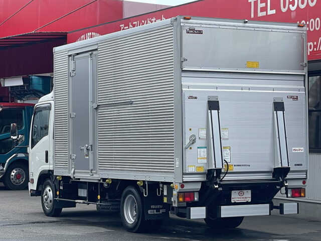 いすゞ　エルフ　アルミバン　低走行　ワイド　跳上ゲート　150馬力