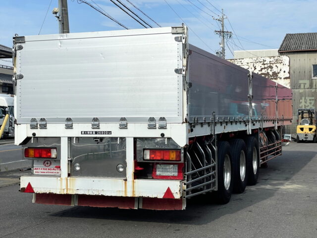 日本トレクス トレーラー 平ボデー アルミブロック 1Mアオリ リフトアクスル 中残し