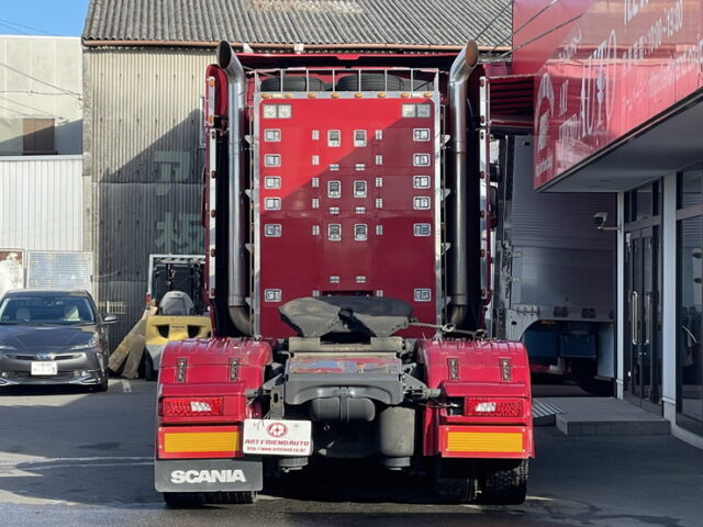 スカニア：R580：トレーラーヘッド：ダブル：V8：煙突マフラー：架装多数