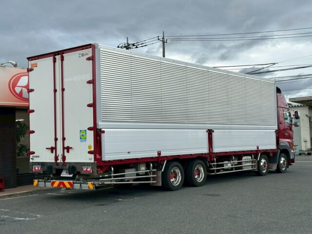 日野：17プロフィア：ハイルーフ：ウィング：メッキ多数：格納パワーゲート