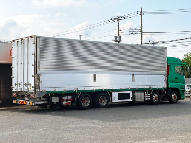 17スーパーグレート　ハイルーフ　冷凍ウィング　90アオリ　格納ゲート付　サブエンジン