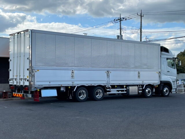 【現行型】スーパーグレートスーパーハイルーフ：ウィング未使用：リア門口ステンレス