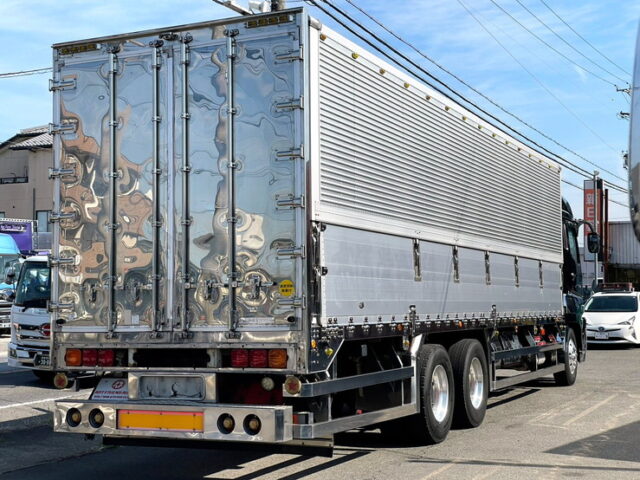 【1508】H22　スーパーグレート　ハイルーフ　ハイキャブ　ウィング　ステンレス多数　エアサス　木床