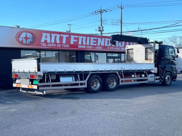 プロフィア　平ボディー　４段クレーン　ステンレス多数　　