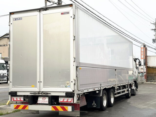 三菱ふそう　スーパーグレート　ハイルーフ　ウィング　エアサス　アルミホイール　木床