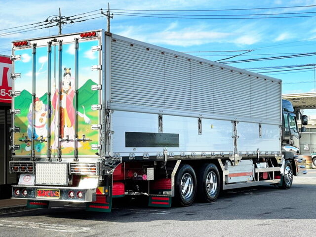 【987】H18　ギガ　ハイルーフ　冷凍ウィング　10輪　造りボディ　1Mアオリ