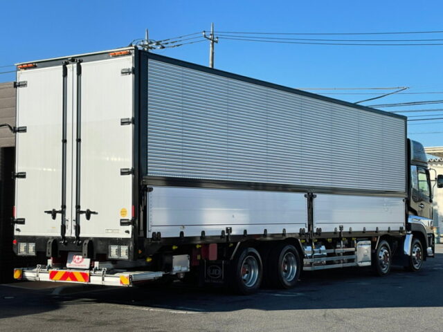 【1014】H28　クオン　ハイルーフ　トレクスボディ　ウィング　格納ゲート付　エアサス　木床