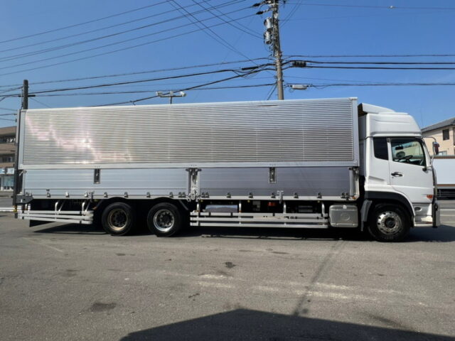 【1113】H29　クオン　ハイルーフ　ウィング　リア門口ステンレス　総輪エアサス