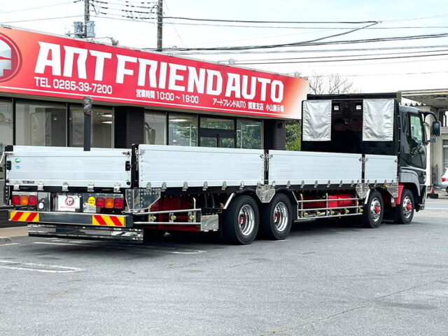 【1149】H24　スーパーグレート　平ボディアルミブロック　エアサス　木床　内フック27対　スタンション10対