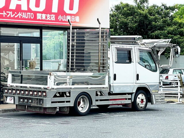 【1155】H12　キャンター　ダブルキャブ　架装多数　マニ割り　煙突マフラー　5速MT