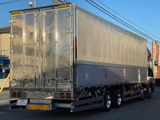 【1323】H19　クオン　ハイルーフ　ウィング　カスタム　総輪エアサス　アルミシマ床　ジョロダーレール4列