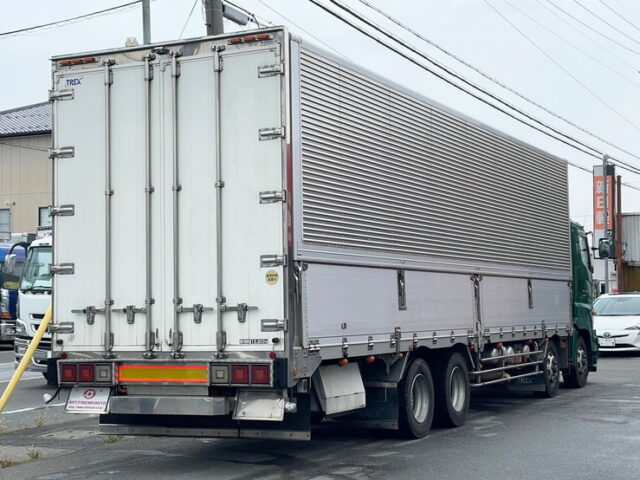 【1350】H22 プロフィア 冷凍ウィング リア門口ステンレス 木床 総輪エアサス