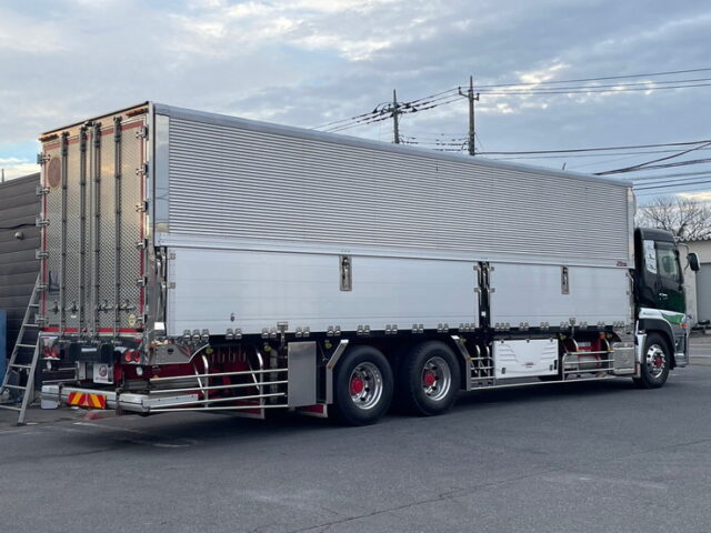 【1280】H27　クオン　冷凍ウィング　サブエンジン　低温設定　格納ゲート　ジョロダーレール4列　木床