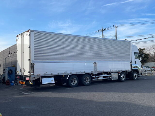 【1297】R3　ギガ　ハイルーフ　ウィング　リア門口ステンレス　7速　アルミホイール