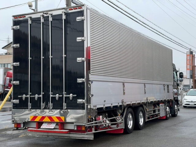【1389】H30　ギガ　ハイルーフ　冷凍ウィング　ジョロダーレール4列　アルミ床　7速