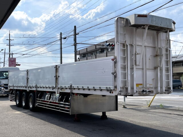 日本トレクス トレーラー 平ボデー アルミブロック 1Mアオリ リフトアクスル 中残し