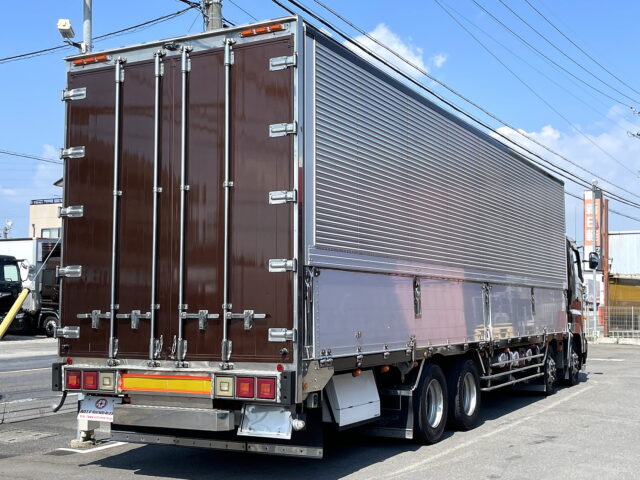 日野　プロフィア　冷凍ウィング　リア門口ステンレス　木床　プロシフト　380馬力