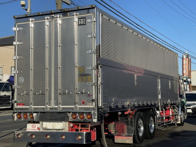 いすゞ：ギガ：冷凍ウィング：造りボディ：ステンレス多数：エアサス：1M10アオリ