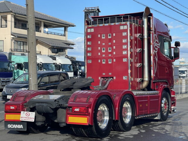 スカニア：R580：トレーラーヘッド：ダブル：V8：煙突マフラー：架装多数