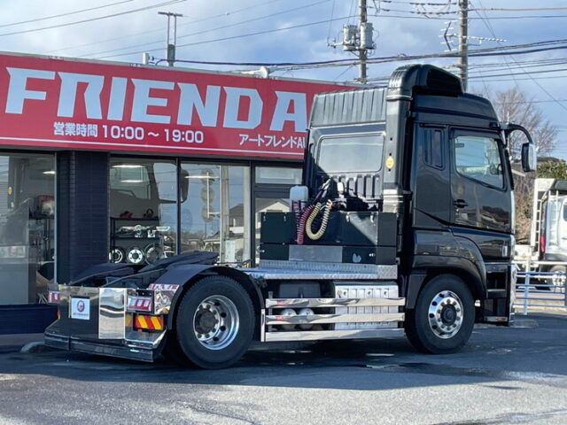 三菱ふそう　スーパーグレート　トレーラーヘッド　ハイルーフ　AT　ステンレスサイドバンパー