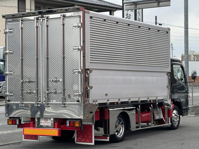 ブルーテックキャンター　ワイドロング　ウィング　架装多数　リア門口ステンレス