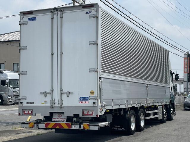 いすゞ：ギガ：ハイルーフ：ウィング：木床：格納パワーゲート：アルミホイール