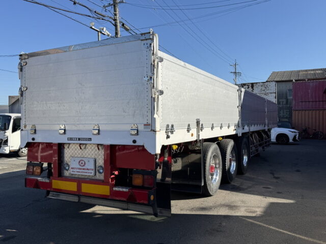 日本トレクス:トレーラー:平ボデー:アルミブロック:1Mアオリ:リフトアクスル:中残し