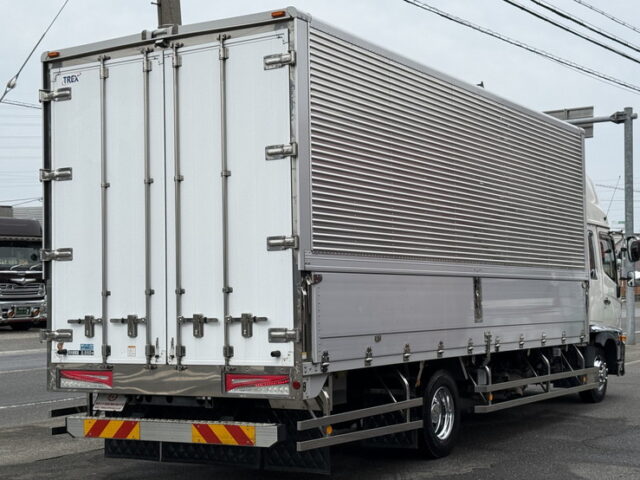 日野：17レンジャー：ハイルーフ：ウィング：6200ワイド：リア門口ステンレス