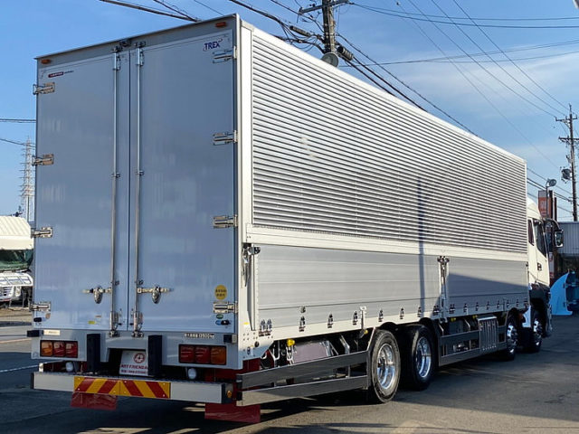 【660】R2　登録済未使用車　17スーパーグレート　ウィング　サイドバンパーステンレス