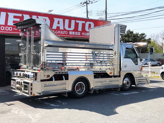 【401】いすゞ　エルフ　平ボデー　デコトラ