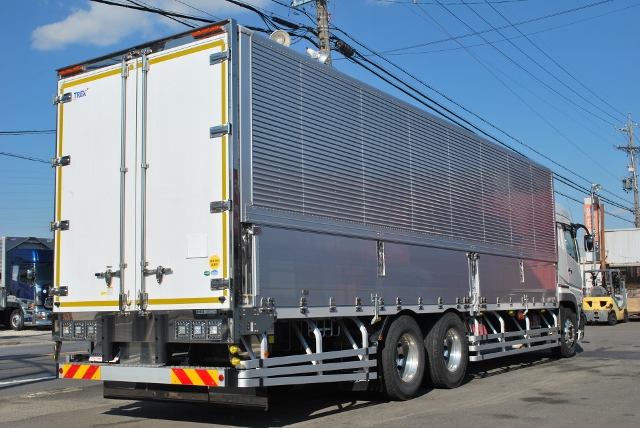 【375】三菱ふそうスーパーグレート　中低床　アルミウイング　ハイルーフ　総輪エアサス　