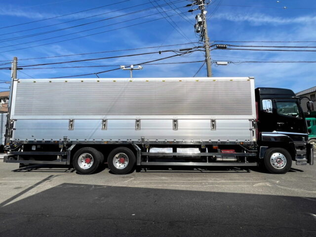 【1508】H22　スーパーグレート　ハイルーフ　ハイキャブ　ウィング　ステンレス多数　エアサス　木床