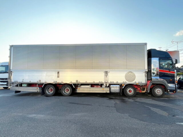 【1563】H23　プロフィア　ハイルーフ　架装多数　ボディー枠オールステンレス　メッキホイール