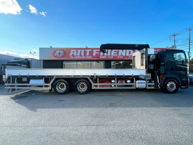 プロフィア　平ボディー　４段クレーン　ステンレス多数　　