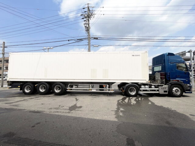 日野　17プロフィア　ハイルーフ　冷凍コンテナトレーラーセット　サーモキング前壁冷凍