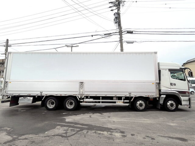 三菱ふそう　スーパーグレート　ハイルーフ　ウィング　エアサス　アルミホイール　木床