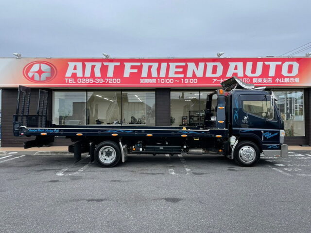 【992】H29　キャンター　積載車　3トン積　古河ユニックUC-35　ネオファイブ　積込角5度(乗り口3度)