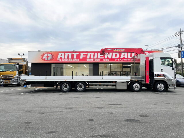 【1000】H30　ギガ　ハイジャッキセルフクレーン　4段　ラジコン　フックイン　7速MT　380馬力