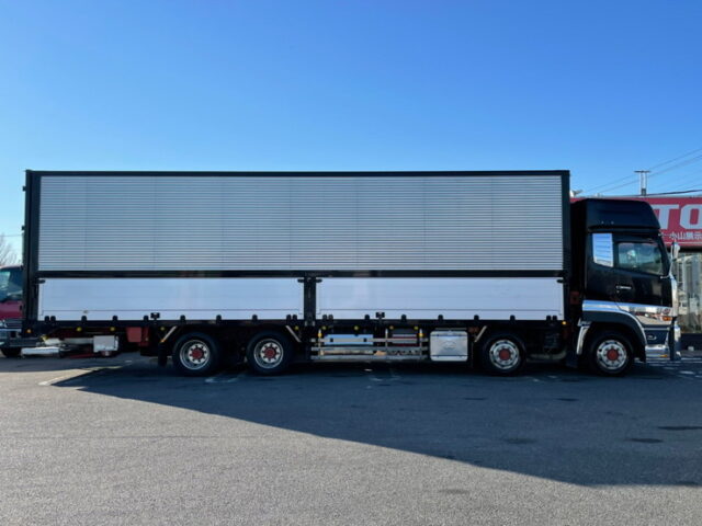 【1014】H28　クオン　ハイルーフ　トレクスボディ　ウィング　格納ゲート付　エアサス　木床