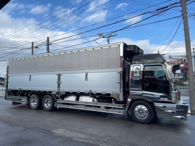 【959】H15　ギガ　ハイルーフ　冷凍ウィング　造りボディ　1M10アオリ