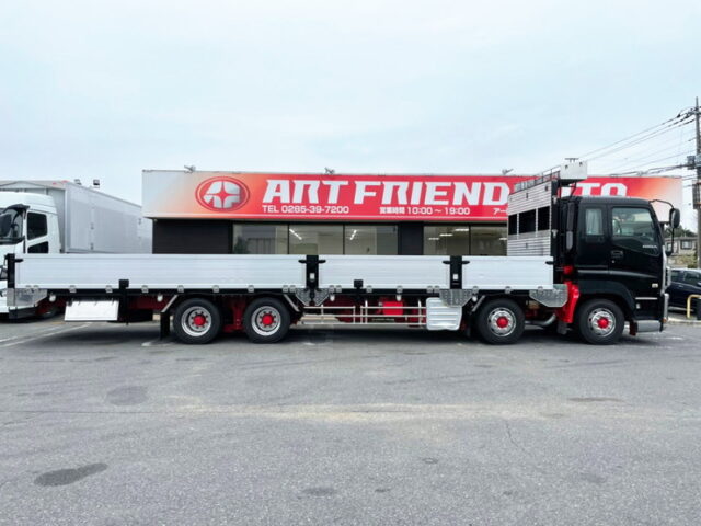 【1115】H25　ギガ　平ボデーアルミブロック　エアサス　木床　内フック26対