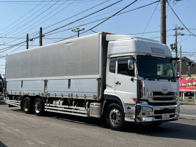 【1113】H29　クオン　ハイルーフ　ウィング　リア門口ステンレス　総輪エアサス